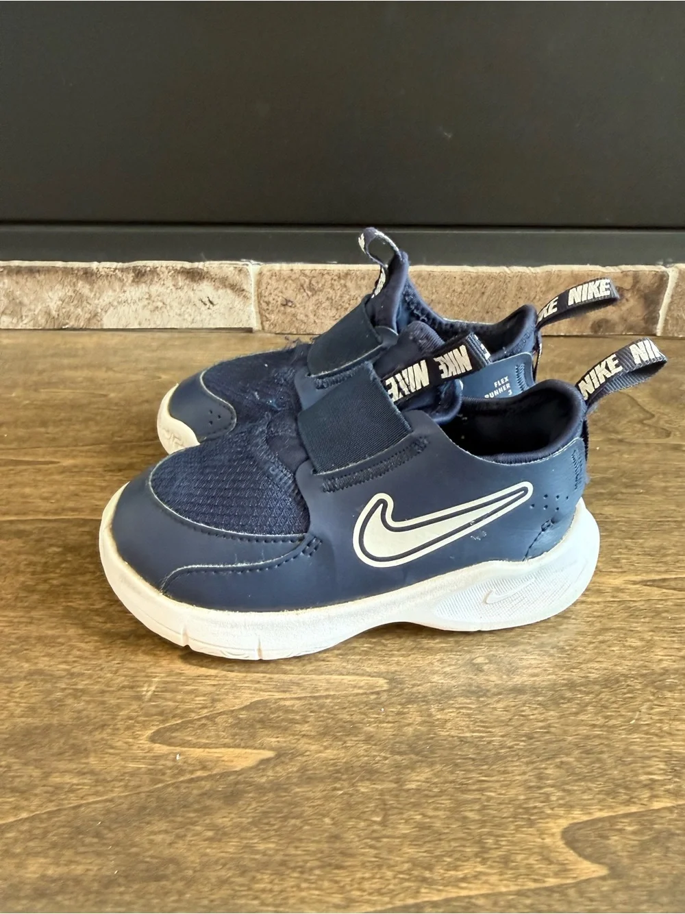 Nike Flex Runner 3 Kids Sneaker Blue White Slip-On Mesh US 7C FN1478-403